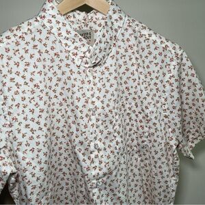 Naked & Famous Floral short sleeve button down in XL